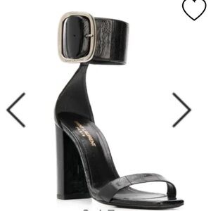 Leather YSL LouLou Buckle Sandal
